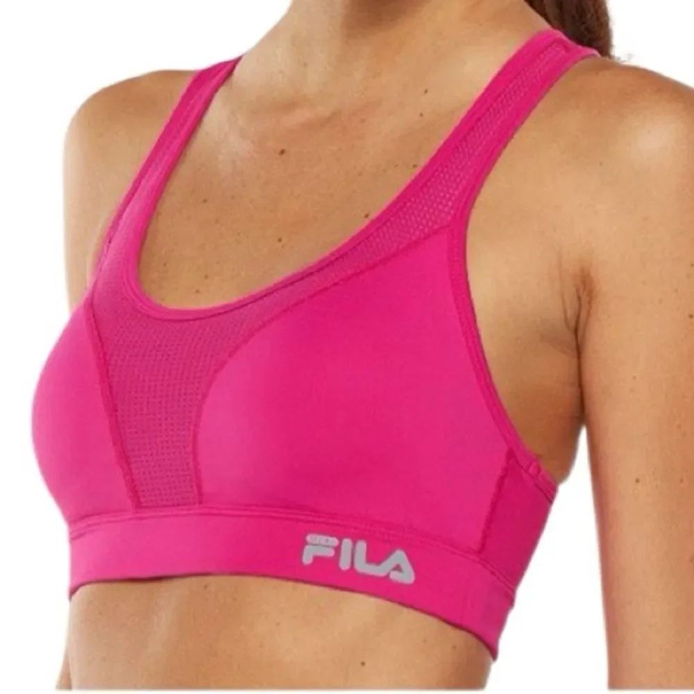 Fila Sport Core Essentials Sports Bra Pink Size Medium